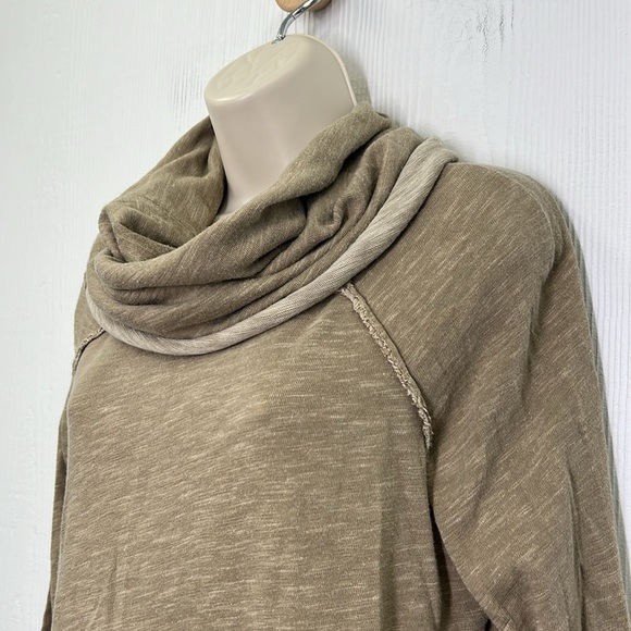 Free People Beach - Cocoon Green Cowl Neck Pullover Long Sleeve Sweater SZ XS/SM - Picture 7 of 13